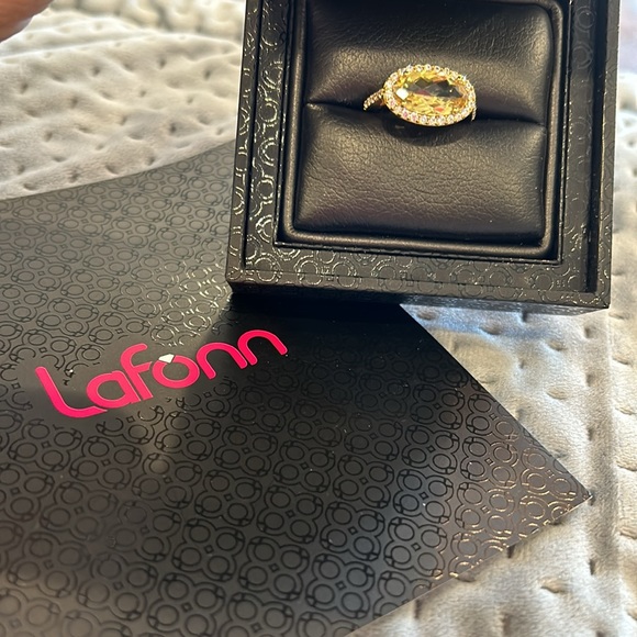 LaFonn Rare Horizontal Oval Lemon Quartz Ring-sz 7 Boutique - Picture 11 of 11